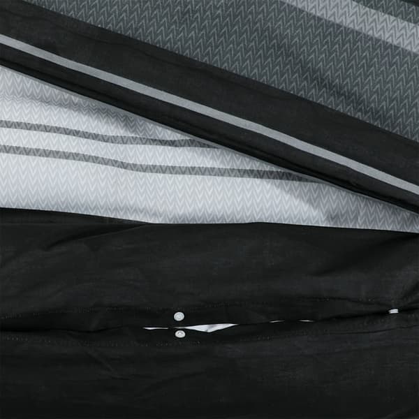 vidaXL Bäddset, svart och vit, 140x200 cm, bomull