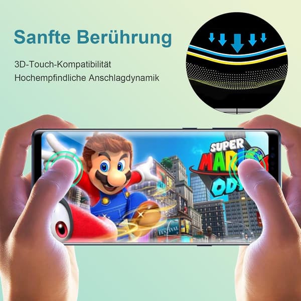 2x Hærdet glas med sort ramme til Samsung Galaxy Note 8. Høj beskyttelse.