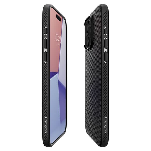 Spigen Liquid Air - Etui til iPhone 15 Pro (Mat Sort)