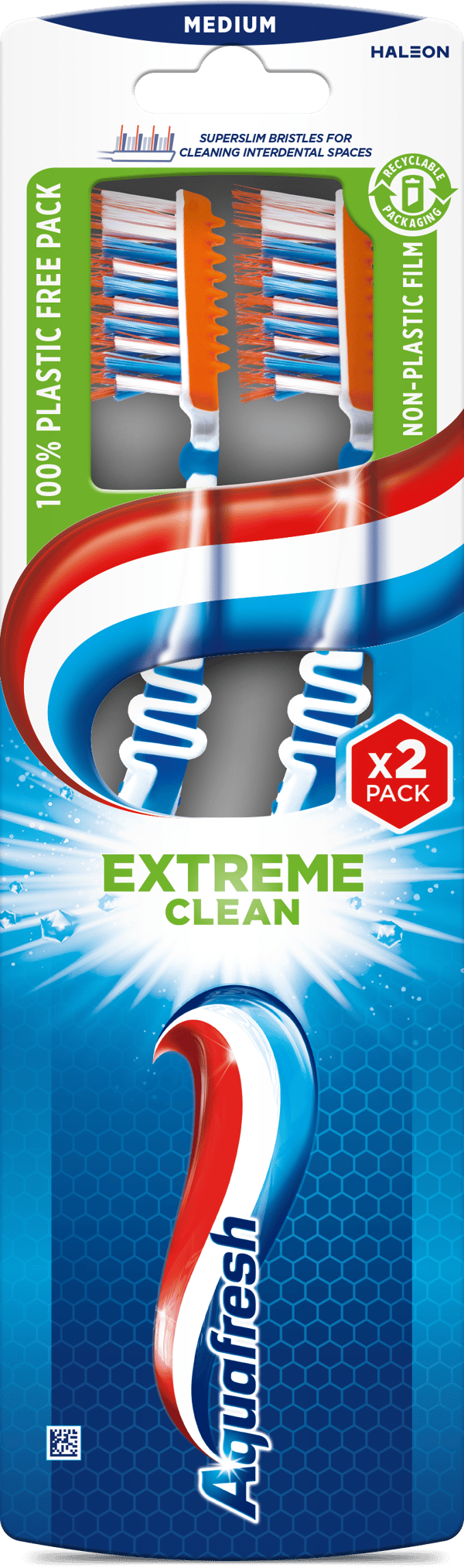 247810 AQUAFRESH 2 PAKKE EKSTREM RENS MEDIUM TB
