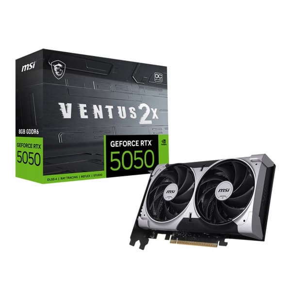 MSI RTX 5050 8GB VENTUS 2X OC grafikkort, silver