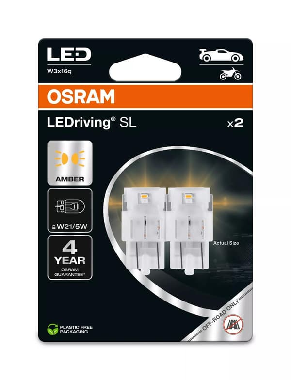 LED Premium Ny W21/5W Amber EPACK