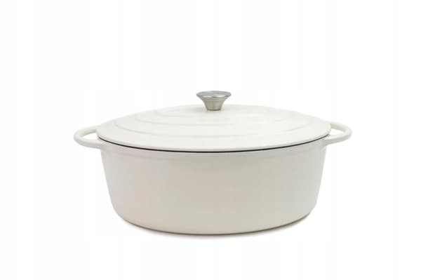 Tierra Ovaali Valurautapata 34cm 6.5L Kermanvärinen NOIS