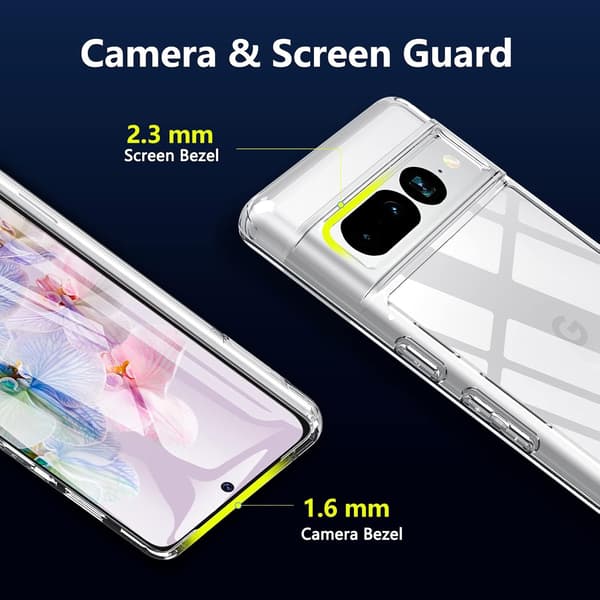 FODRAL TILL GOOGLE PIXEL 7 PRO SILIKON TRANSPARENT STARK GE2AE GP4BC