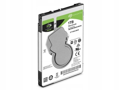 Seagate Barracuda 1TB SATA 2,5" harddisk, 5400 o/min, 128 MB
