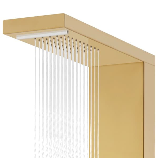 vidaXL Brusepanel 201 Rustfrit Stål Guld