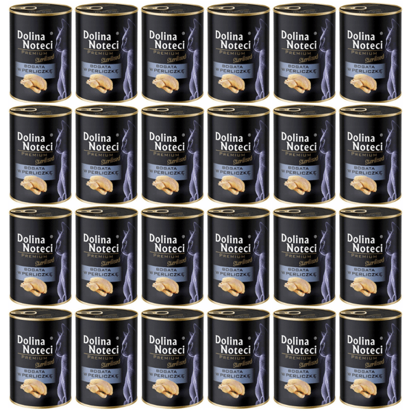 DOLINA NOTECI Premium Sterilised Rich in Pärlhöns - våtfoder för katter - 24x400g
