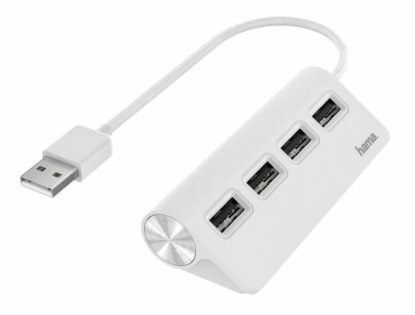 HAMA USB-hub 4xUSB-A 2.0 Vit 200120