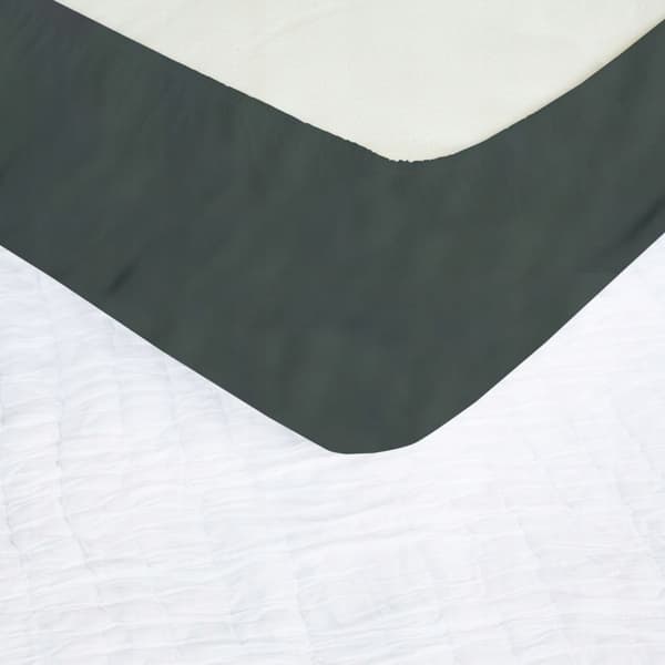Ens färgad springlakan Lyx - mörkgrå 180x200 med elastisk