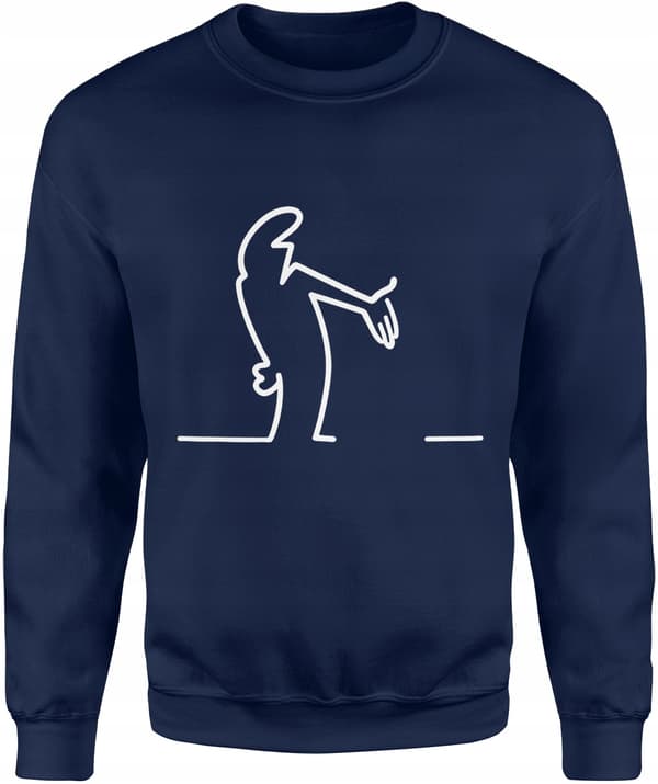 ROLIG HERRSWEATSHIRT MINIMALISTISKT TRYCK MED MEME-S