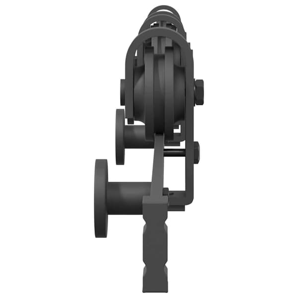 vidaXL Skjutdörrsmonteringssystem, 200 cm, Stål, Svart