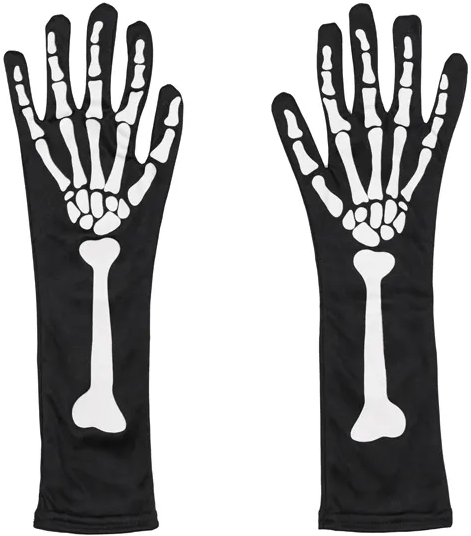 Skeletthandskar som lyser i mörkret S/M