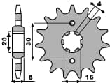 PBR 718 12 18NC framdrev stål hållbar stark lätt