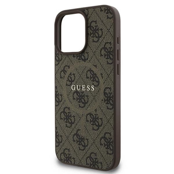 Guess 4G Ring Classic Logo MagSafe - iPhone 16 Pro cover (brun)