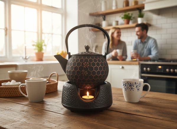 Støbejernskedel Bee 1,8L til te + tevarmer + gaffel
