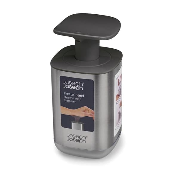 Joseph Joseph Presto opvaskemiddeldispenser i stål med pumpe