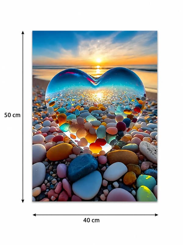 Maleri efter tal med ramme Billeder til maleri - Solnedgang 40x50 cm
