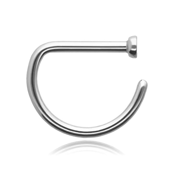 Titan näsring - D-RING - silver - TN-002 0.8/8