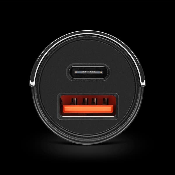 Hurtig billader 30W USB-C til lighterstik 12-24V QC PD