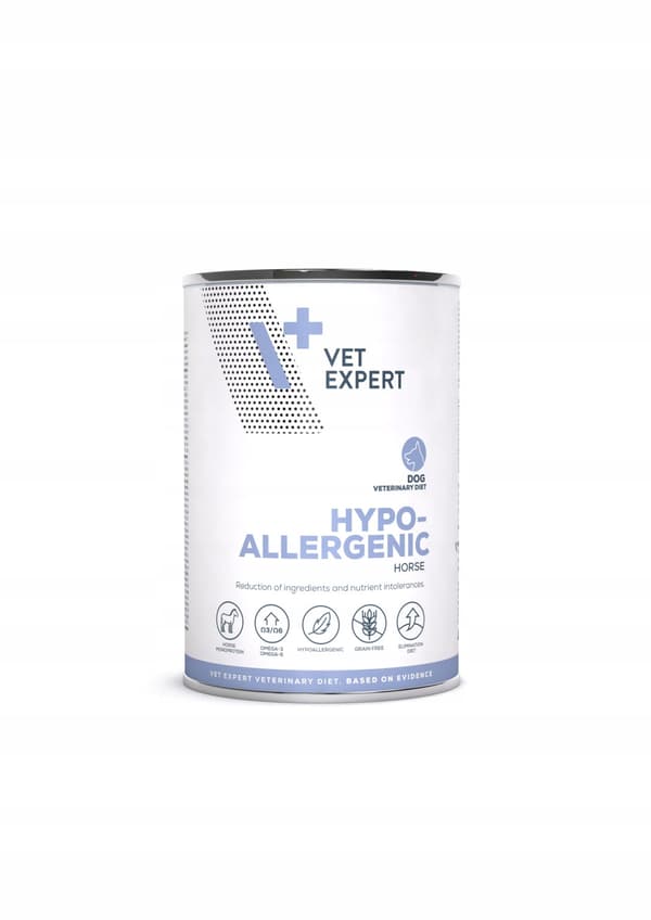 VetExpert Hypoallergeniskt våtfoder för hundar 6 x 400 g hästkött