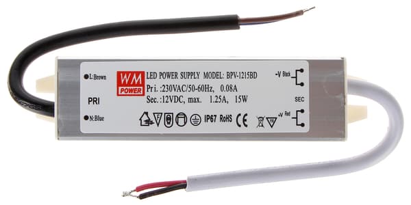 Skiftestrømforsyning 12V/1,25A-LED