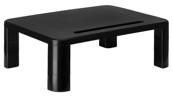 3-stegs laptopskärmsstativ, svart