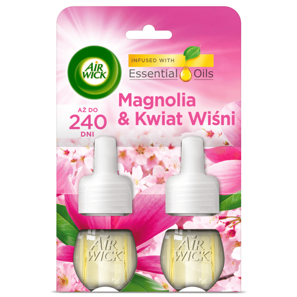 Air Wick elektrisk magnolia og kirsebærblomst 2x19 ml