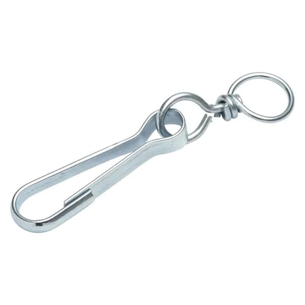 Simplex förnicklad karbinhake med ring 50 mm