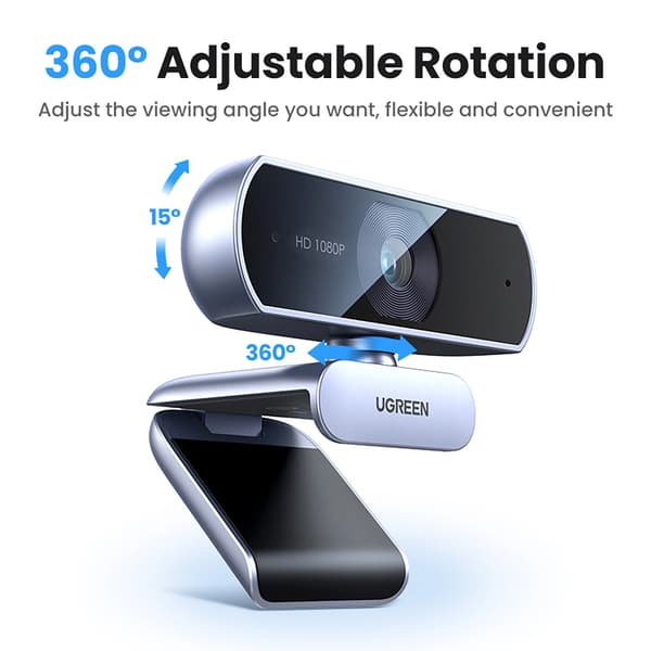 Ugreen CM678 USB HD -verkkokamera - harmaa