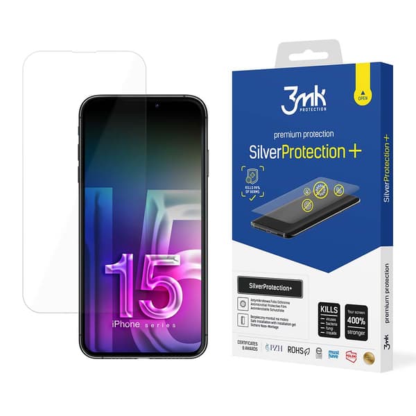 Apple iPhone 15 Pro hopeasuoja - 3mk SilverProtection+