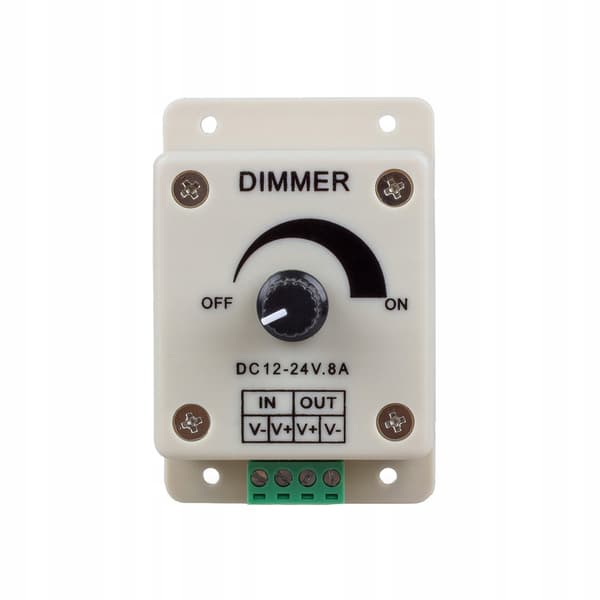 Manuel LED lysdæmper 12V 8A 96W LED strip potentiometer
