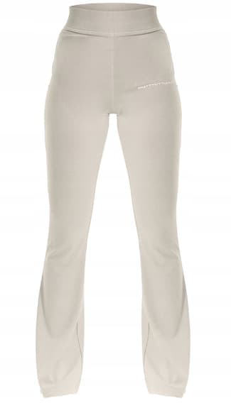 PRETTYLITTLETHING DAMBYXOR GRÅ RAKA MED LOGOTYP 34 0A5E2_B*