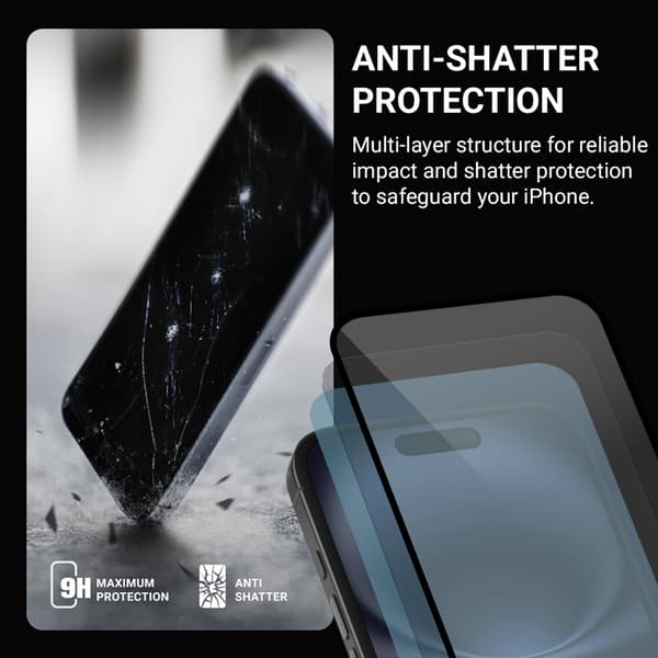 Crong Nano Glass - Splintsikkert hybridglas til iPhone 16 Plus / iPhone 15 Plus