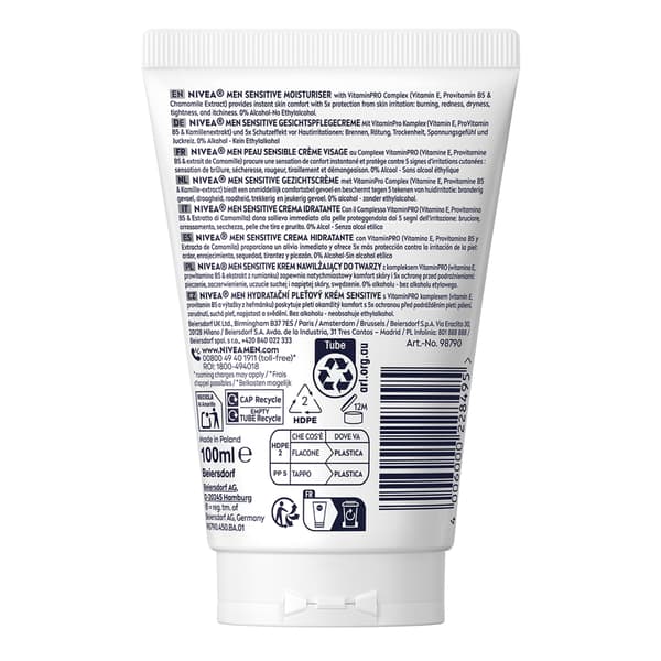 NIVEA MEN Sensitive fuktkräm XXL 100 ml