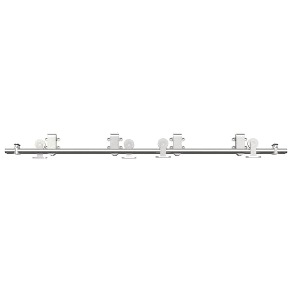 vidaXL Skjutdörrsfäste 183 cm stål silver