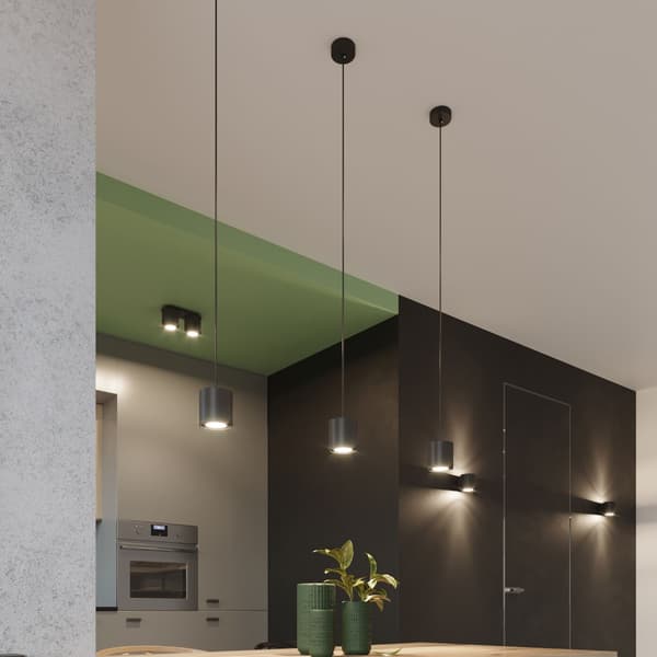Loftlampe Orbis 1 GU10 sort aluminium Sollux SL.0016