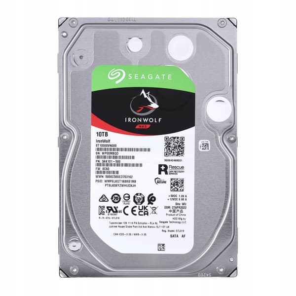 Seagate NAS IronWolf 10TB 3,5" harddisk, 7200 o/min, SATA