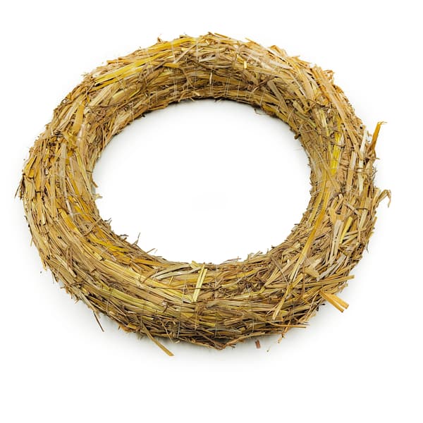 Kransbund af strå - 25 cm (1 stk.)