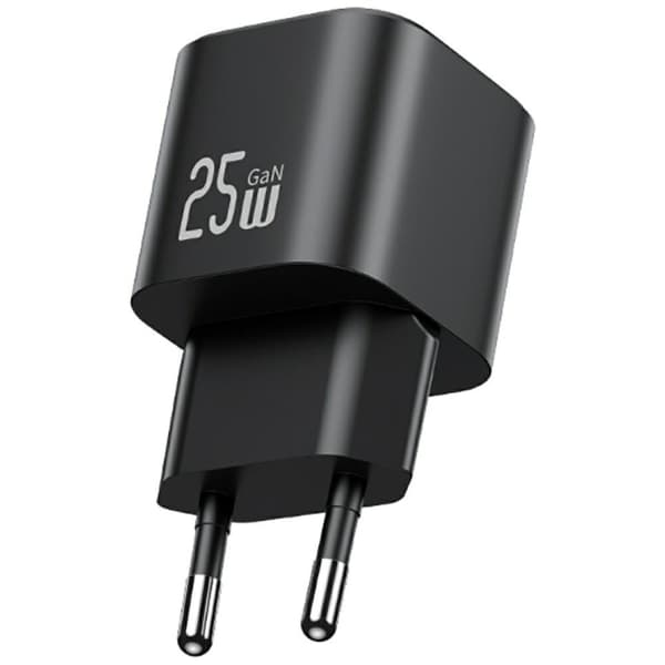 USAMS JC-serien CC289 25W GaN Mini Hurtigoplader USB-C Sort
