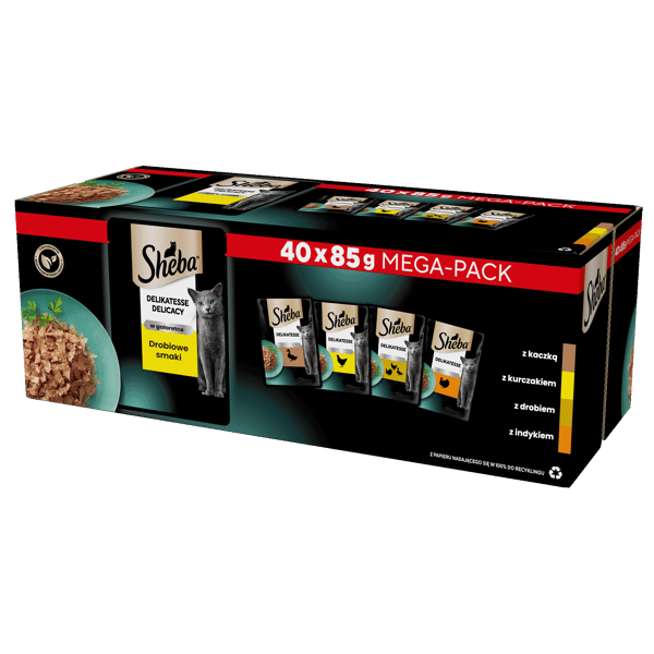 SHEBA Delicatesse Fjäderfäsmak påsar 40x 85g