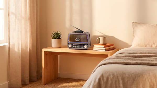 Kruger&Matz Bluetooth microSD bærbar analog AM/FM-radio med batterier