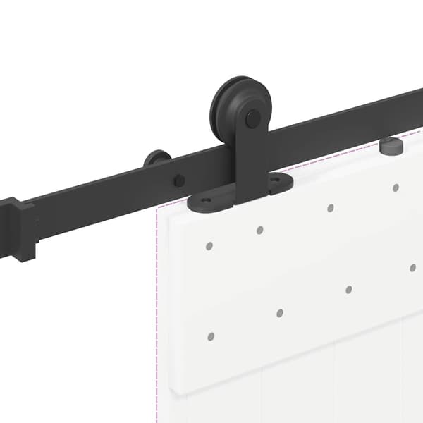 vidaXL monteringssystem til skydedør 152,5 cm stål sort