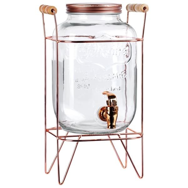 Drikkebeholder med kran og gyldent stativ, 4,2 l