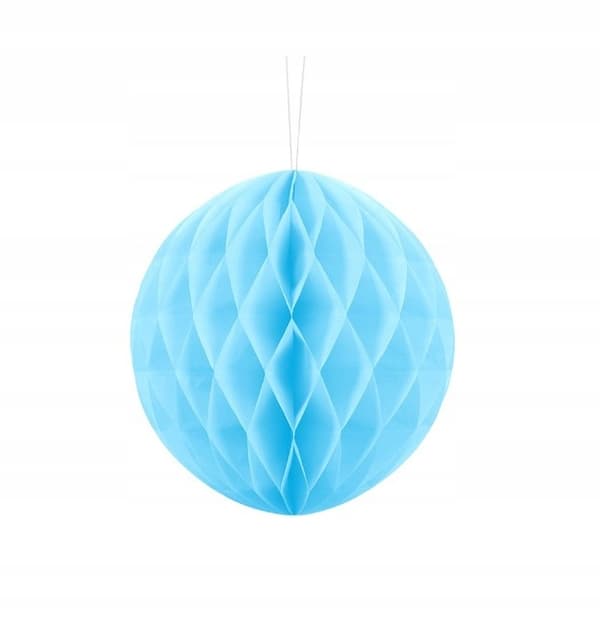 Blå pappersboll 20 cm, 1 st.