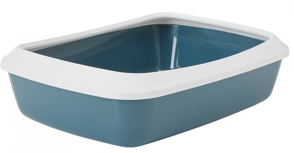 Savic | Iriz | Oval kattlåda med kant 50 cm - Blustone 50 cm