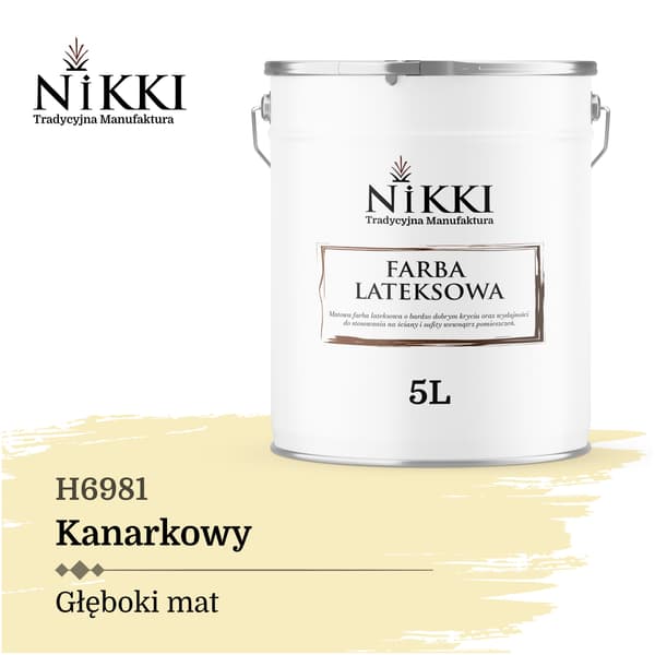 Latexvægmaling kanariegul H6981 5L dyb mat