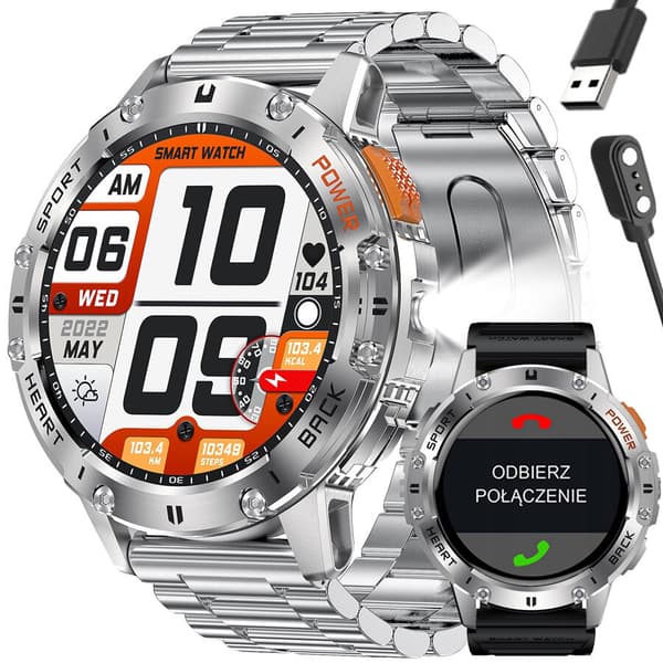 GRAVITY GT22-2 SMARTKLOCKA FÖR HERR – AMOLED, EXTRA ARMBAND (sg030b)