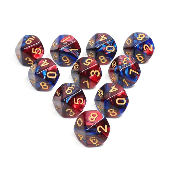 Shadowburg RPG-tärningar Tiosidiga D10-tärningar 0-9