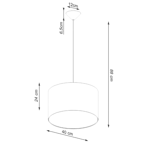 NOVA 1 HÄNGLAMPA E27 VIT SOLLUX SL.1404