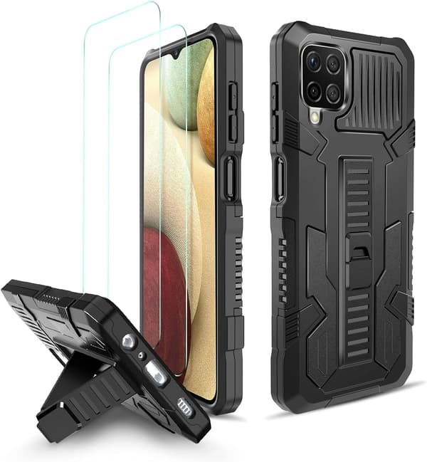 2X GLASETUI TIL SAMSUNG GALAXY A12 2020 SORT